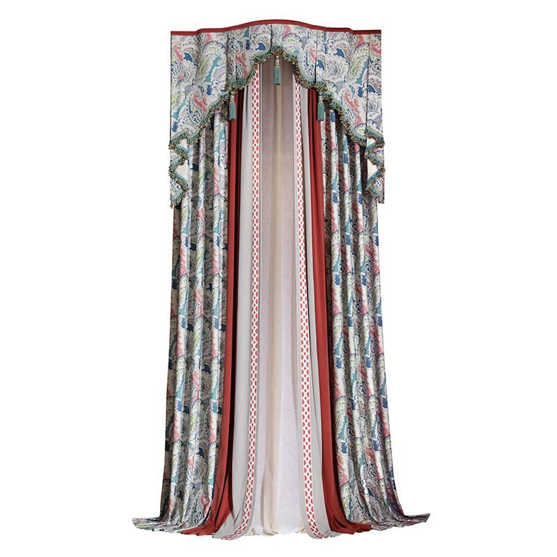 European Luxury Style Curtain Design and Cheap Price Embroidery Sheer Fabric