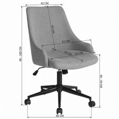 Cloth Computer Cotton Linen Fabric Home Office Swivel Chair