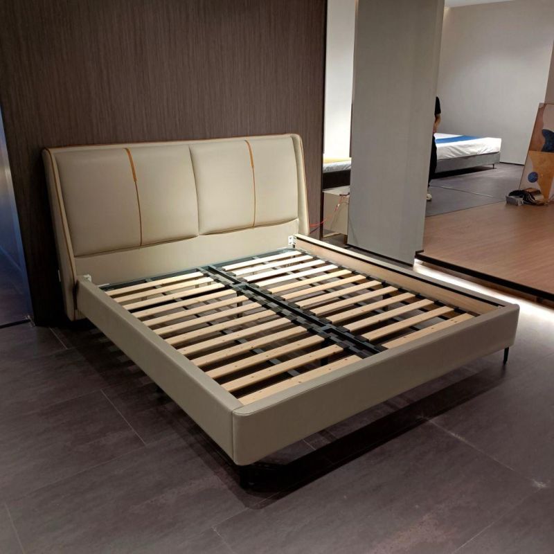 European Style Bed Durable Wooden Frame Bed Modern Design Bed