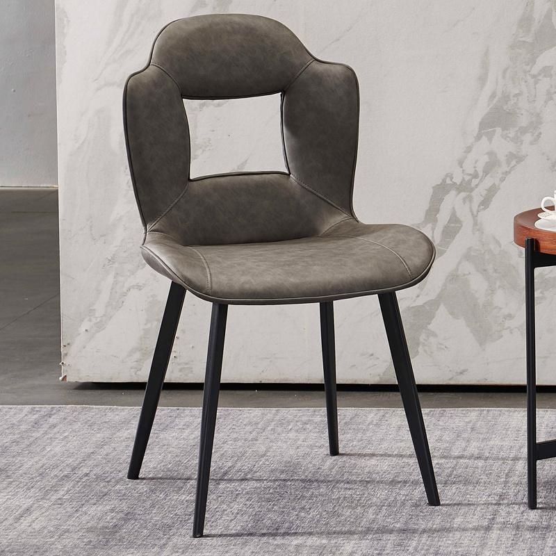 Wholesale China Modern Manufacture Metal Base Fabric Upholstered Dining Chairs