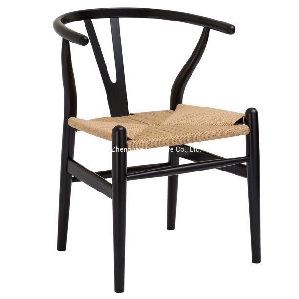 Hot Selling Wishbone Wood Home Rattan Garden Furniture Dining Chair (ZG16-012)