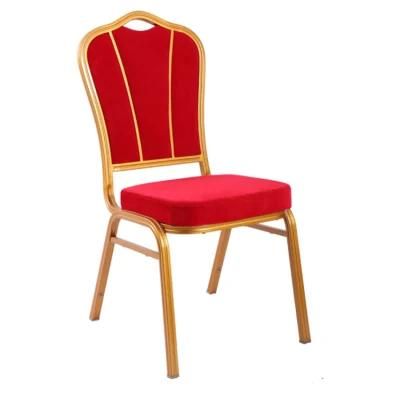 Stock Cheap China Aluminum Frame High Quality Wholesale Stackable Banquet Chair and Chair Cover