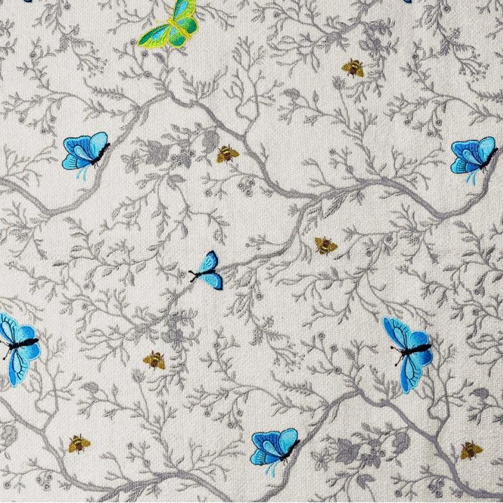 Home Textile Luxuriant Wool Butterflies Pattern Upholstery Sofa Fabric