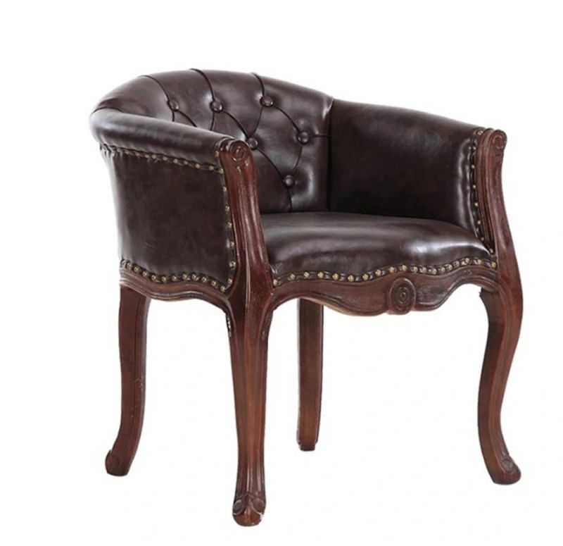 Restaurant Furniture Leather Lounge Master Chair Adornment Chair Standard Chair