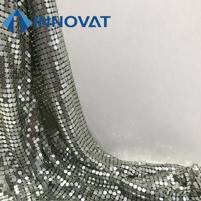 Metallic Gold Custom Rainbow Sequin Reflective Mesh Fabric for Garment/Aluminium Profile/Window Shutter/Window Blind/Roller Blind Curtain