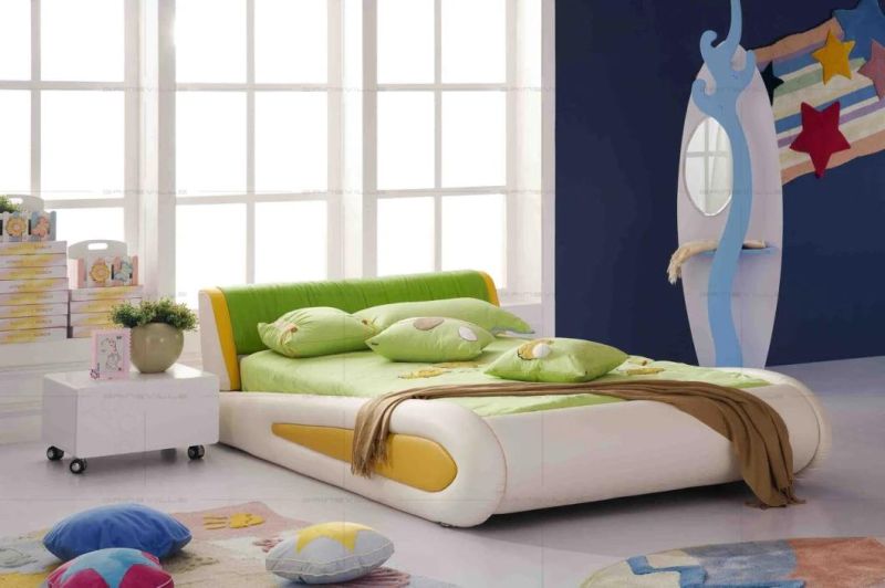 Bedroom Furniture Child Bed Wall Bed Yellow Bed Car Bed Gce006