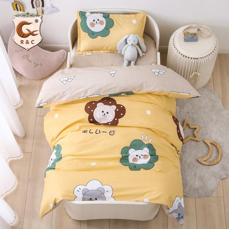 Cotton Children Bedding Sets Cartoon 4PCS Bed Sheet Bed Set Twin Size Kids Cartoon Bedding Sets