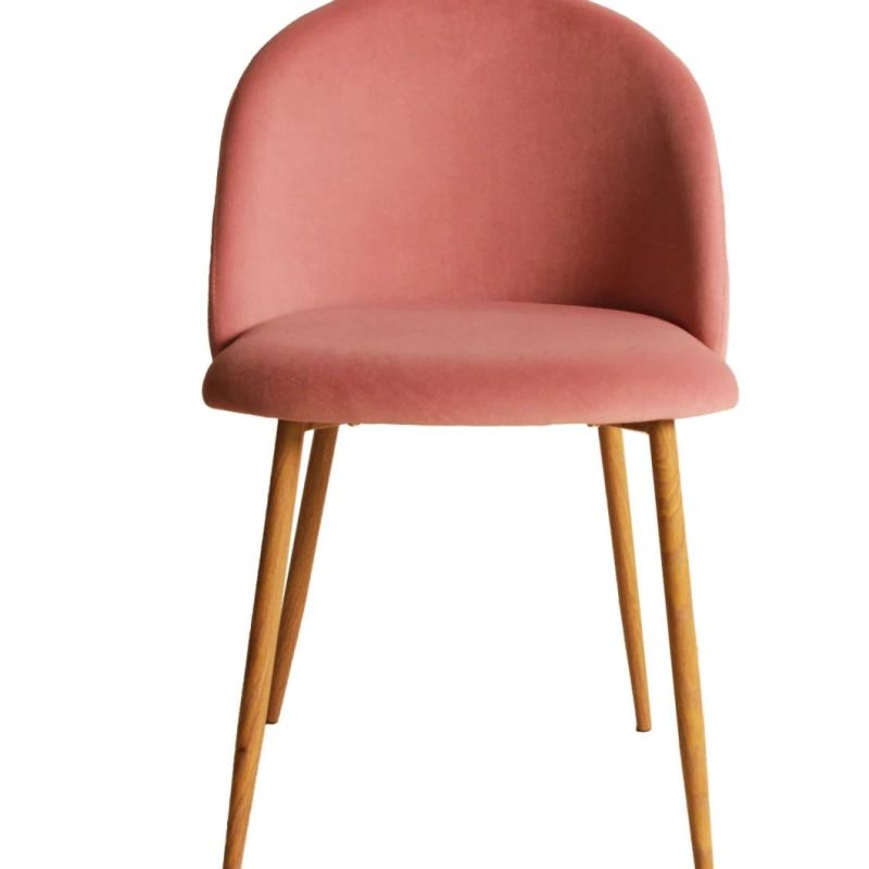 Luxury Gold Stainless Steel Dining Chair Velvet Upholstery Armrest Chair for Dining Room