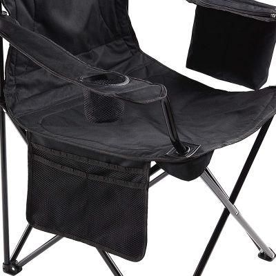 Outdoor Camp Chair with Cooler Bag Build in 4 Can Side Pocket Folding Portable Camping Chair