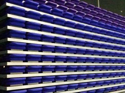 Wholesale Steel Portable Gymnasium Portable Bleachers for Sale Telescopic Seat Movable Wood Bleachers Grandstand