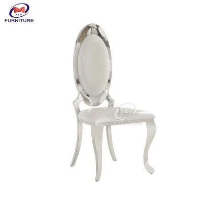 Modern High Back PU Leather Golden Wedding Chair Events Used Stainless Steel Chair