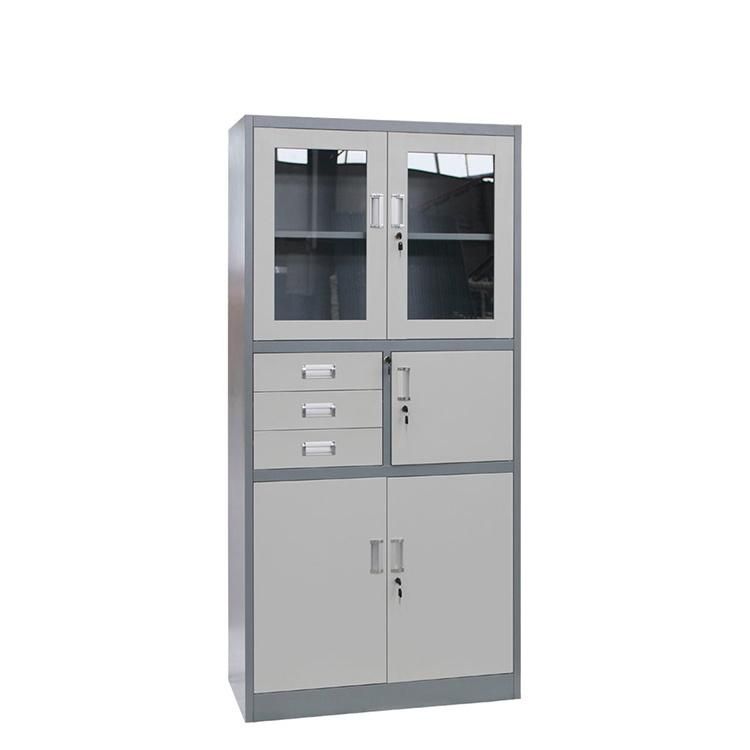 Gdlt Hot Sale Metal Filing Storage Cabinets Office Three Drawers File Cabinet with Safe Box