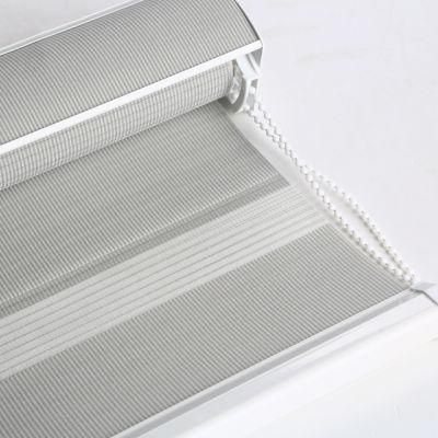 Zebra Blinds 100% Polyester Fabric Manual Semi-Blackout Roller Blinds for Canada