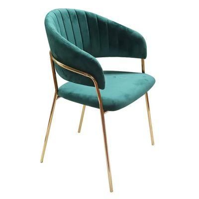 Home Design Upholstery Fabric Velvet Armchair Dining Chair
