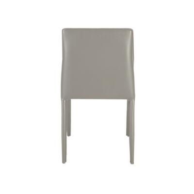 Cheap Price Hot Sale Home Furniture Modern Gray Imitation Leather Dining Chairs with Metal Legs