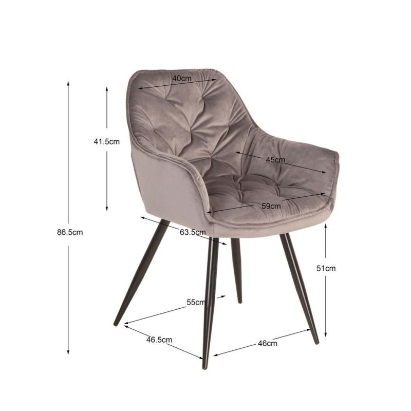 Modern Velvet Fabric Chair Dining Chair, Restaurant Furniture