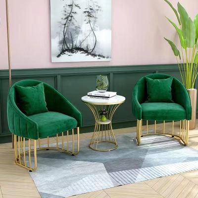 Luxury Velvet Accent Fabric Arm Sofa Chair Single