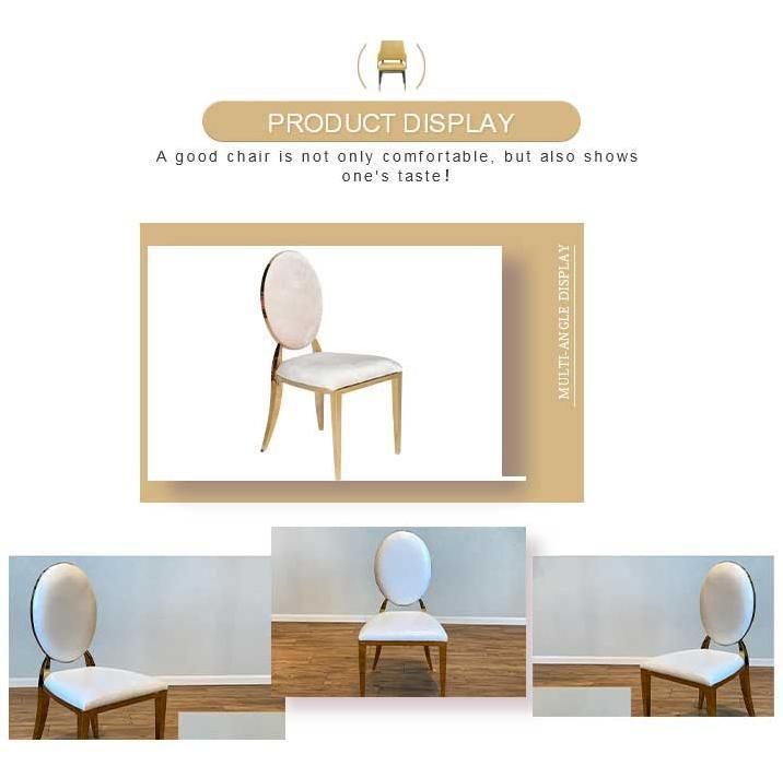 White PU Leather Velvet Fabric Seat Iron Frame Dining Chair