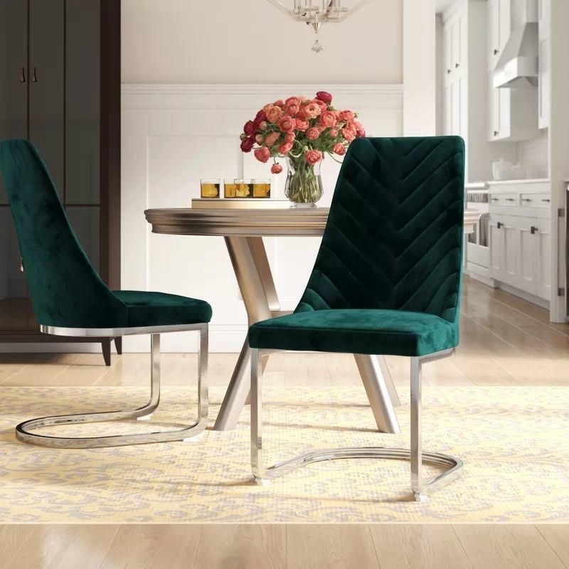 Purchasing Low Price Nordic Luxury Stripe Fabric Backrest Dining Room Chair