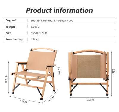 New Traveling Picnic Wood Folding Chair