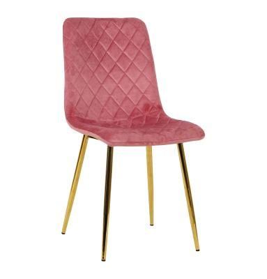 Luxury Velvet Fabric Seat French Style Soft Dining Chair