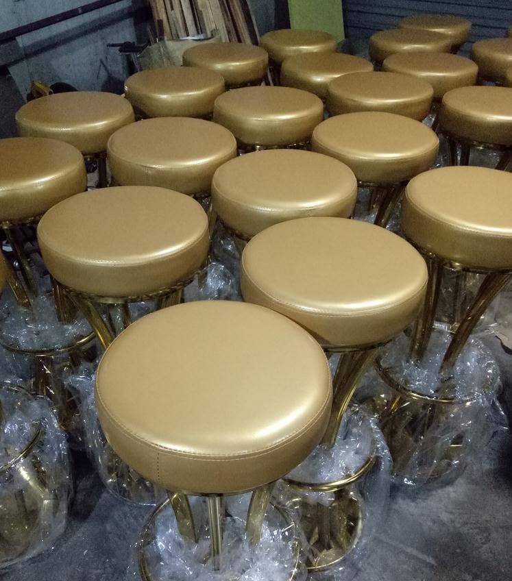Hotel Event Stackable Chair Gold Rental Dining Metal Bar Chairs