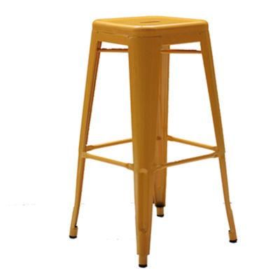 Cheap Outdoor Restaurant Antique Metal Stacking PU Counter Bar Stool for Club