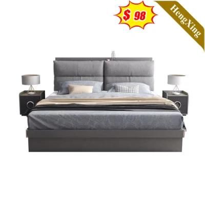Elegant Modern Home Hotel Bedroom Furniture Set Wooden MDF King Queen Bed Wall Sofa Double Bed (UL-22NR61690)