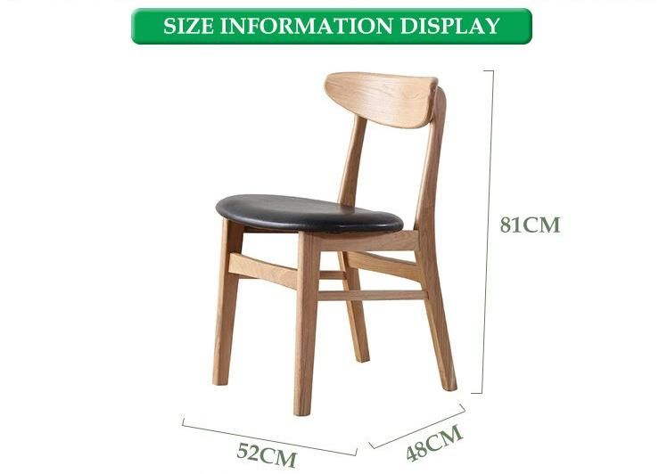 Furniture Modern Furniture Chair Home Furniture Wooden Furniture Minimalist PU Leather Upholstered Wooden Dining Room Chairs Without Arms Wooden Chair