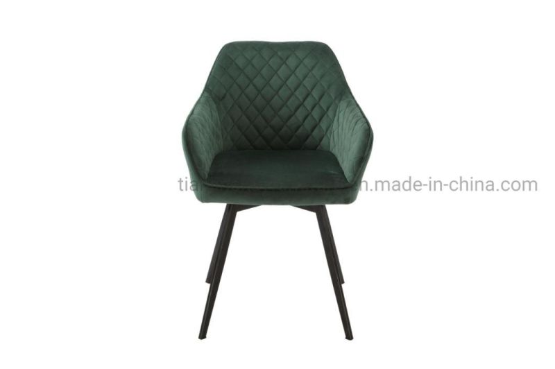 Dining Chairs Velvet Upholstered Seat Tub Chairs with Metal Legs Living Room Lounge Reception Restaurant Velvet Chair