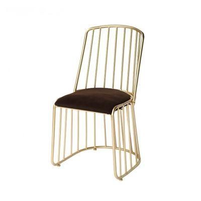 High Quality New Design Comfortable Sponge with Velvet Fabric Restaurant Dining Chair