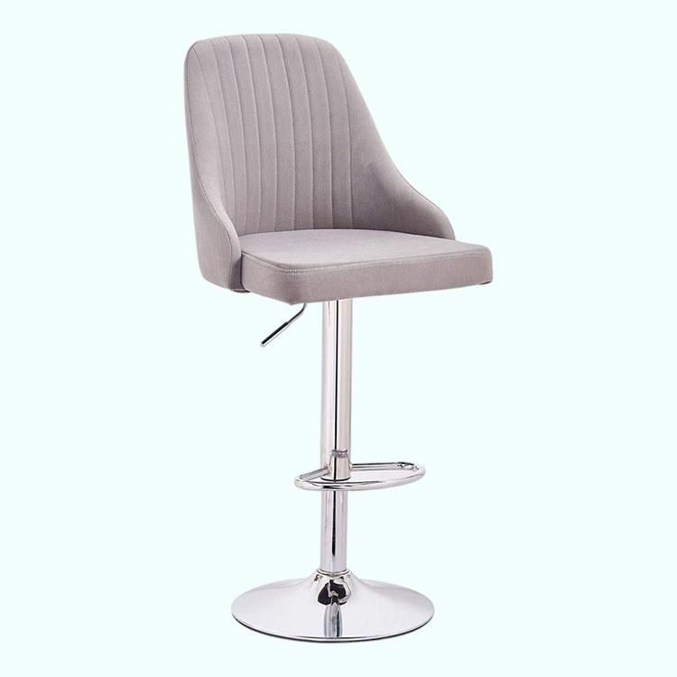 Latest Italian Luxury Modern Design Fabric High Bar Stool Designer Unique Bar Chair