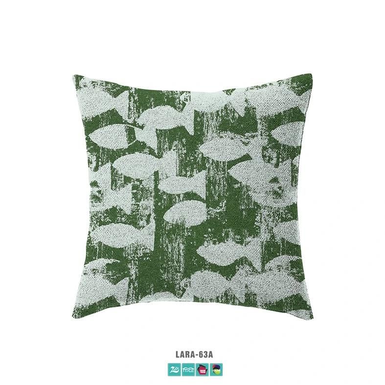 Hotel Bedding Abstract Fish Pattern Sofa Fabric Upholstered Cushion Amortiguar