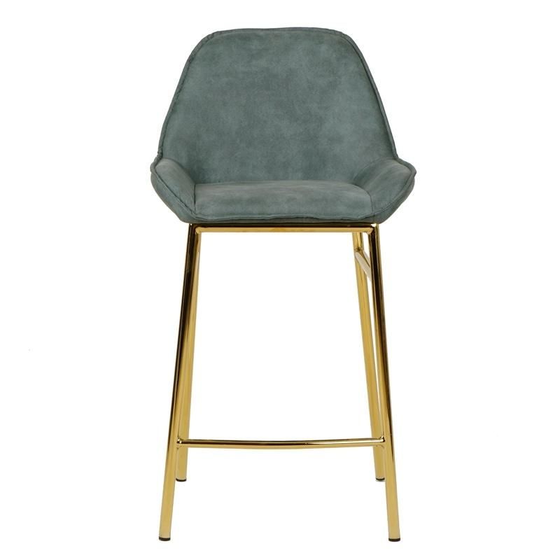 Nordic Tech Fabric Hotel Bar Stool Chair with Footrest