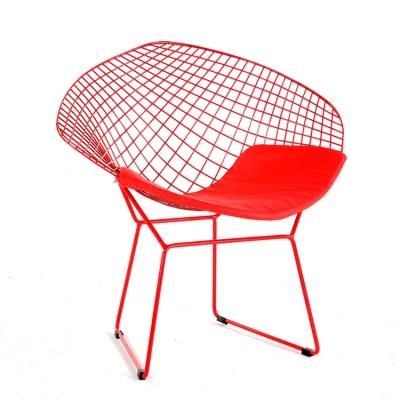 Modern Replica Industrial Metal Wire Dining Chair Stackable Wire Frame Dining Chair
