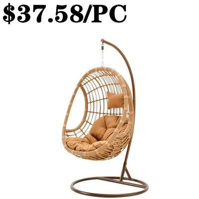 Outdoor Wicker Garden Hanging Swing PE Egg Patio Rattan Chair