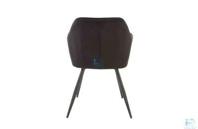 Wholesale New Type Nordic Modern Luxury Outdoor Living Room Restaurant Furniture Colorful Black Velvet Dining Chair