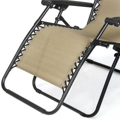 Customized Recliner Zero Gravity Chair Beach Cheap Metal Folding Chairs Wholesale Folding Camping Chair Set with Cushion