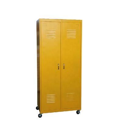 Gdlt Metal Clothes Storage Wardrobe Cupboard Steel Movable Locker