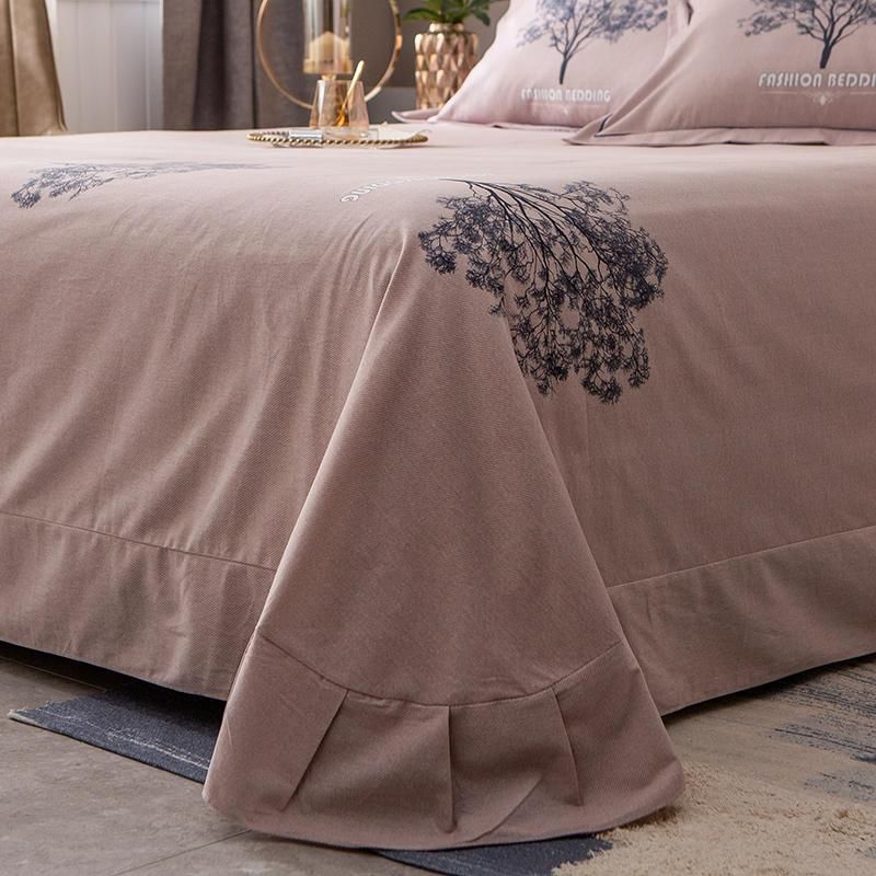 Home Decoration Good Quality Bedding Set Cotton Fabric Comfortable for 4PCS King Bed