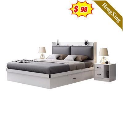 Modern Bedroom Furniture Beds Mattress Dressing Table Beside Cabinet Upholstered PU Leather King Size Bed