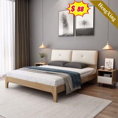 Modern Wooden Luxury Home Hotel Bedroom Furniture Set Wardrobe Closet Nightstand Cabinets Beds Mattress Soft Leather Bed with Box Storage