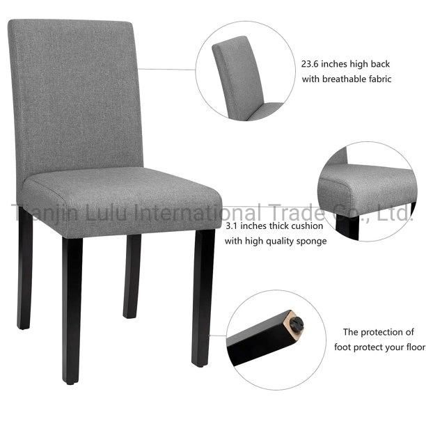 Restaurant Dining Chair Fabric Dinging Chairs with Wood Legs for Restaurant