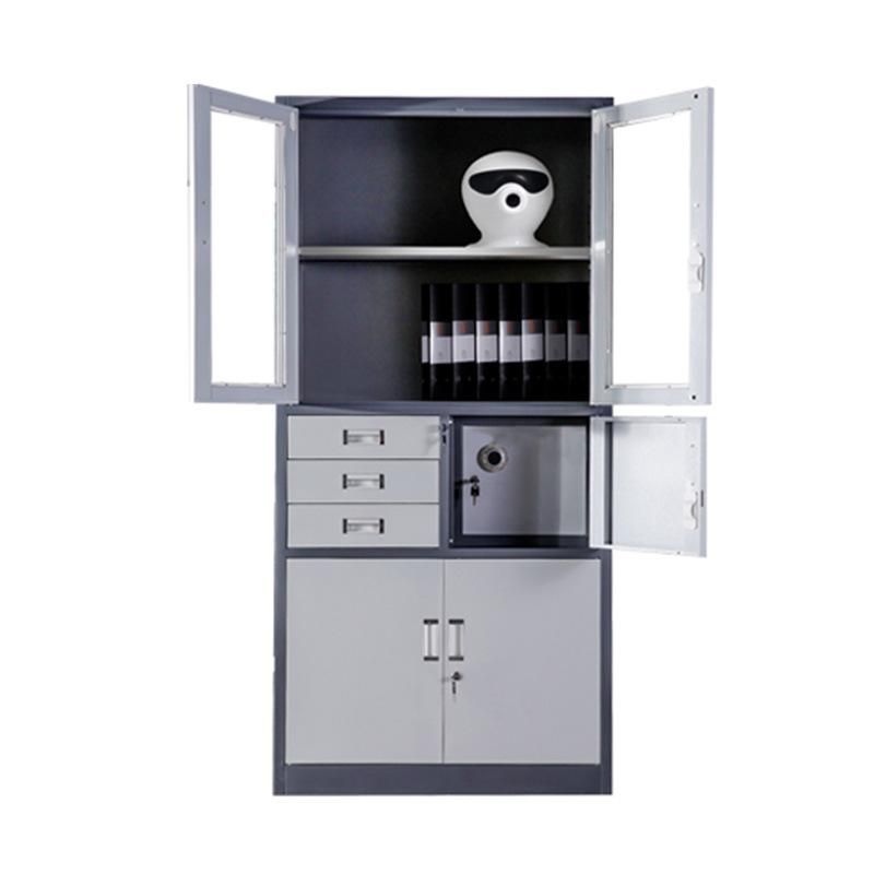 Office Furniture Steel Filing Cabinet Metal Filing Cabinets with Drawer Glass Door Stahlschrank