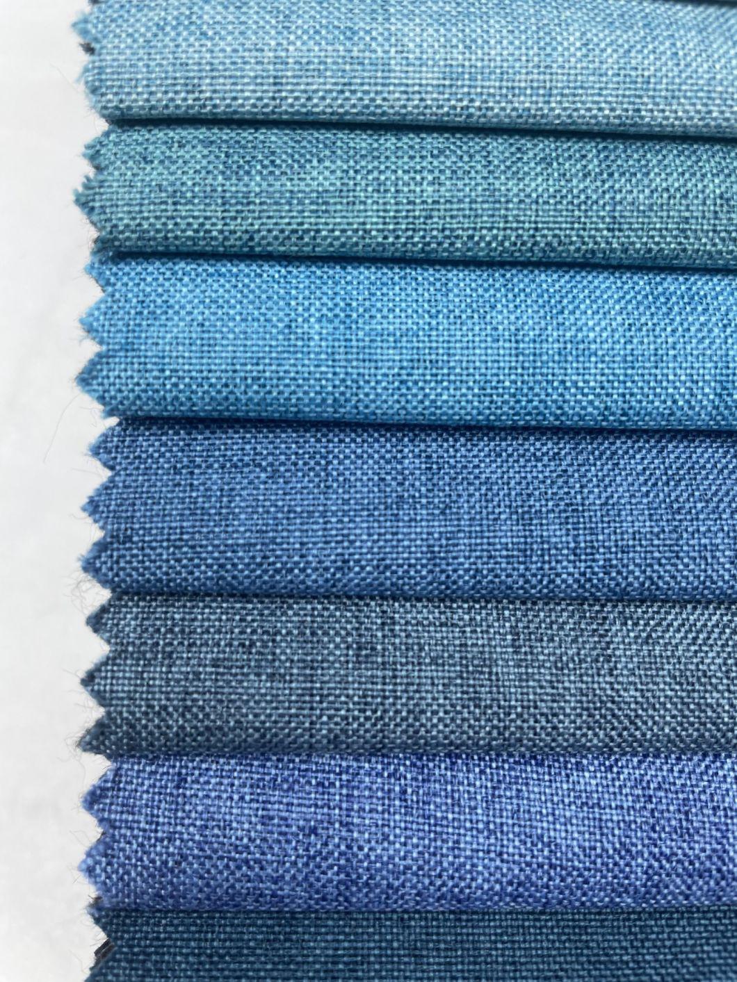 Chinese Supplier Hot Running Rust Velvet Sofa Blue Velvet Couch Sofa Covering Design Imitate Linen Polyester Sofa Fabric for Furniture Sofa and Home Textile