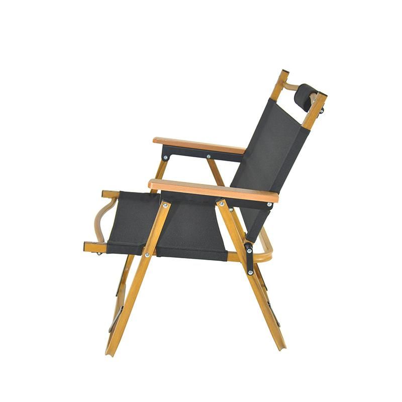 Outdoor Lightweight Wood Grain Aluminum Folding Beach Chair