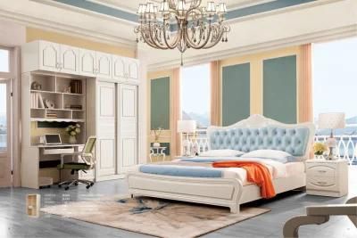 Modern Home Wooden Leather Fabric Bedroom Furniture