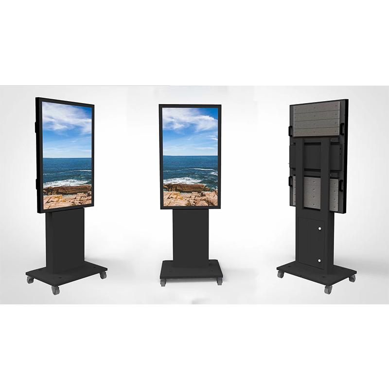 Freestanding Interactive 49inch Double Side Advertising Player Outdoor Totem