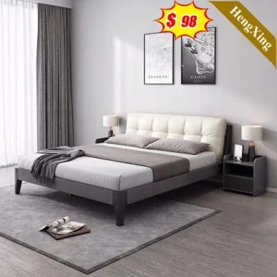 Popular Modern Home Hotel Bedroom Furniture Set Wooden MDF King Queen Bed Wall Sofa Double Bed (UL-22NR61684)