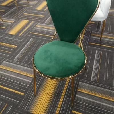 Modern Fabric Dining Chair with Gold Coating Legs for Dining Room